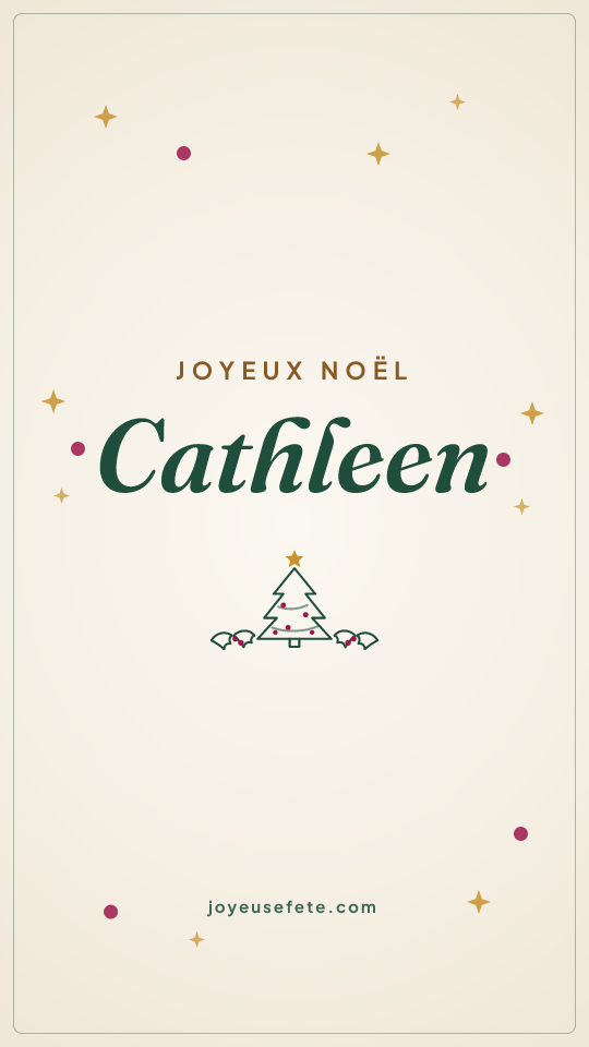 Image « Joyeux Noël Cathleen » au format story