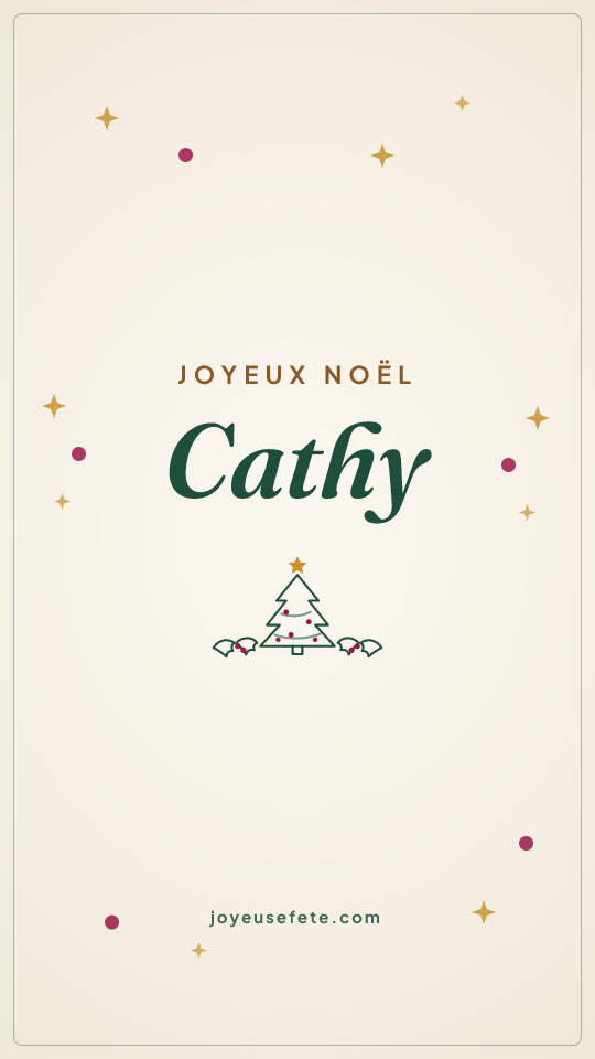 Image « Joyeux Noël Cathy » au format story