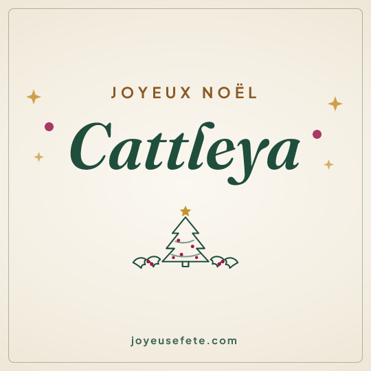 Image carrée « Joyeux Noël Cattleya » pour WhatsApp