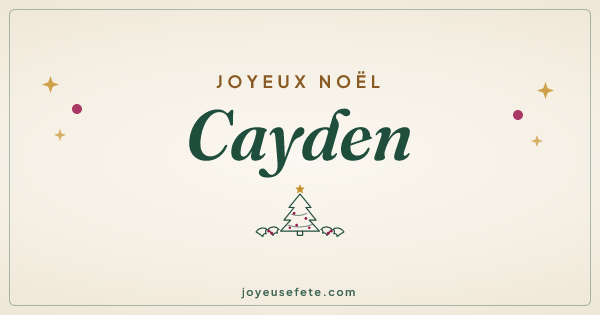 Image « Joyeux Noël Cayden » au format large