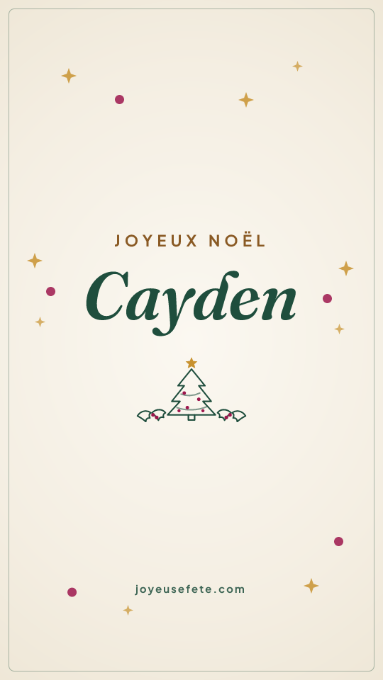 Image « Joyeux Noël Cayden » au format story