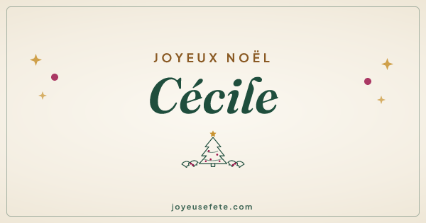 Image « Joyeux Noël Cécile » au format large