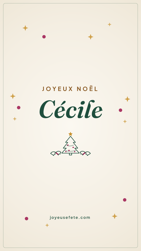 Image « Joyeux Noël Cécile » au format story