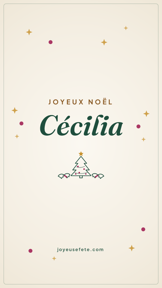 Image « Joyeux Noël Cécilia » au format story