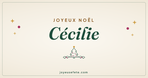 Image « Joyeux Noël Cécilie » au format large