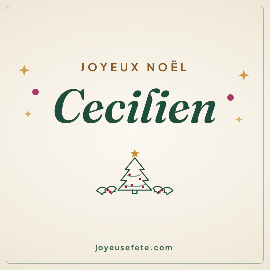 Image carrée « Joyeux Noël Cecilien » pour WhatsApp
