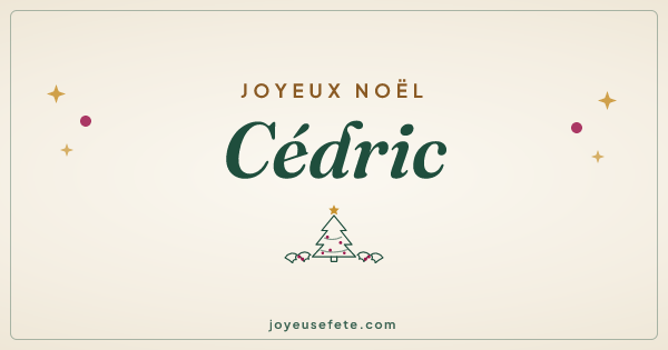 Image « Joyeux Noël Cédric » au format large