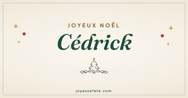 Image « Joyeux Noël Cédrick » au format large