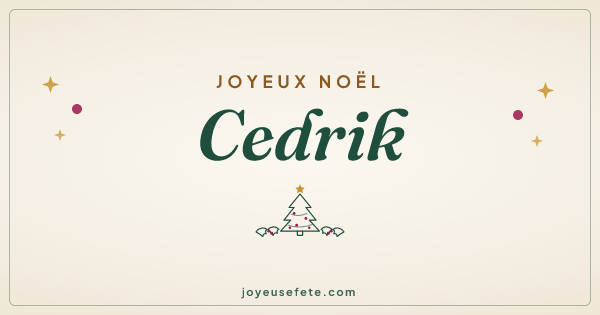 Image « Joyeux Noël Cedrik » au format large