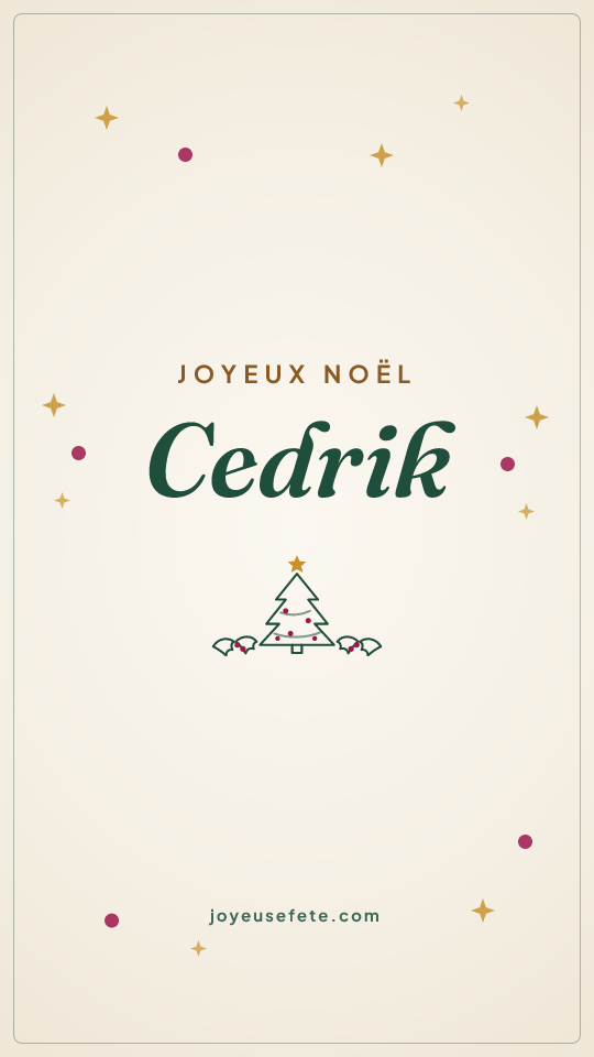 Image « Joyeux Noël Cedrik » au format story