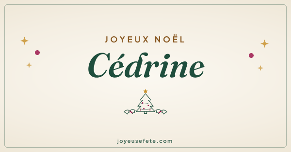 Image « Joyeux Noël Cédrine » au format large