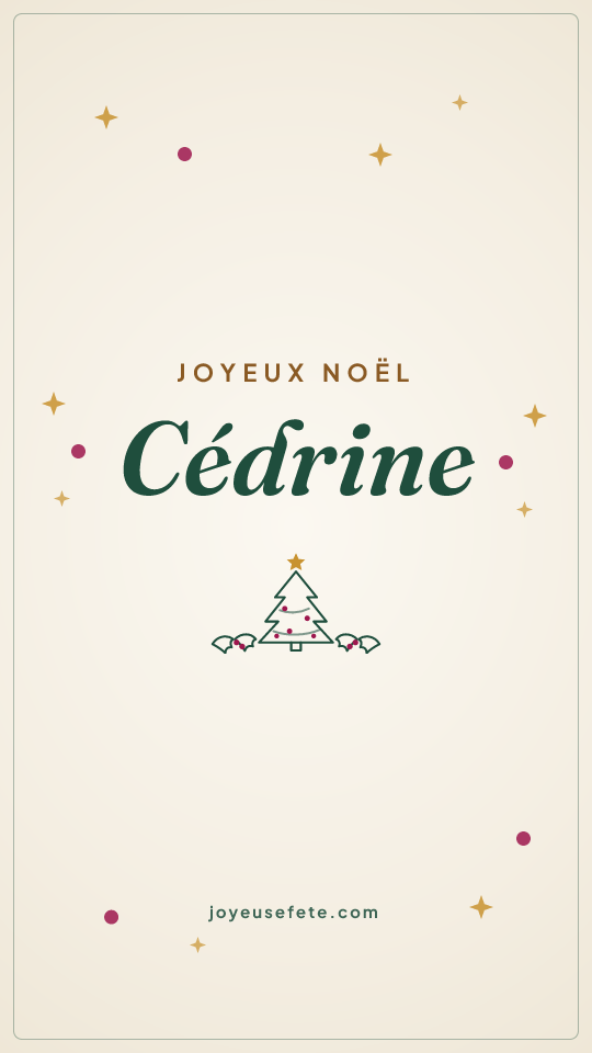 Image « Joyeux Noël Cédrine » au format story