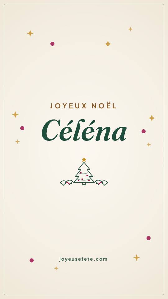 Image « Joyeux Noël Céléna » au format story