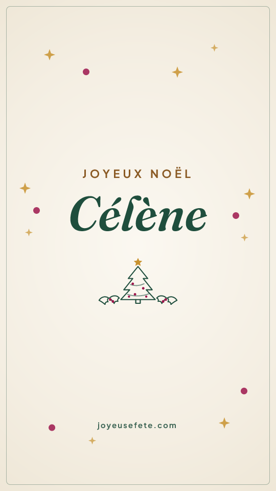 Image « Joyeux Noël Célène » au format story