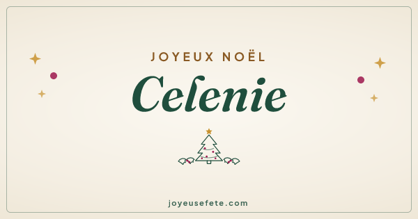 Image « Joyeux Noël Celenie » au format large