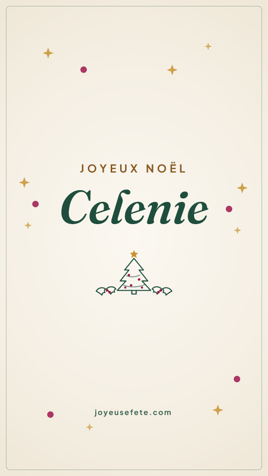 Image « Joyeux Noël Celenie » au format story