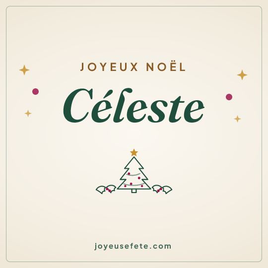 Image carrée « Joyeux Noël Céleste » pour WhatsApp