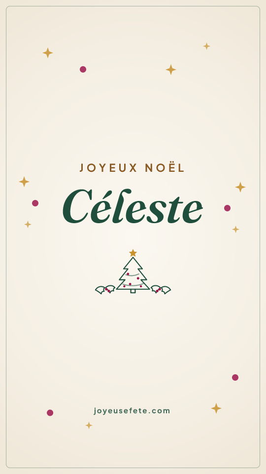 Image « Joyeux Noël Céleste » au format story