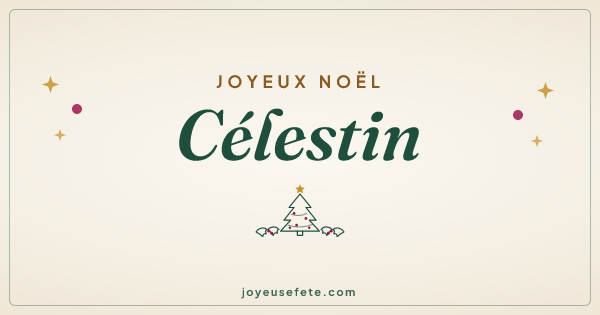 Image « Joyeux Noël Célestin » au format large