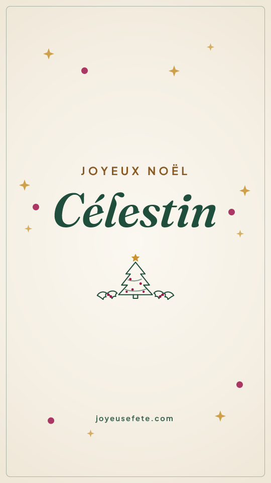 Image « Joyeux Noël Célestin » au format story