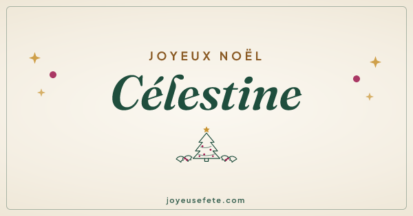 Image « Joyeux Noël Célestine » au format large
