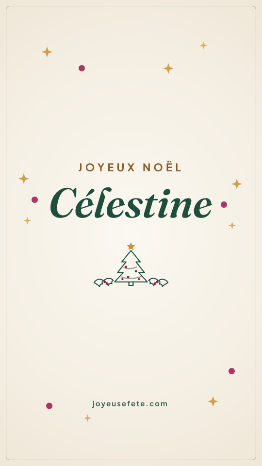 Image « Joyeux Noël Célestine » au format story