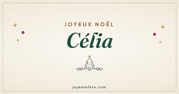 Image « Joyeux Noël Célia » au format large