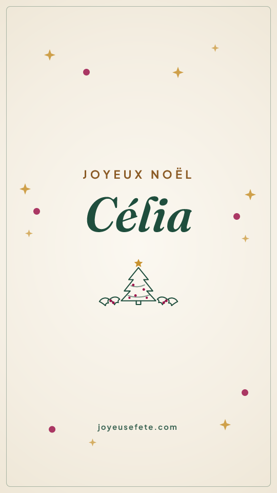 Image « Joyeux Noël Célia » au format story