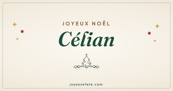 Image « Joyeux Noël Célian » au format large