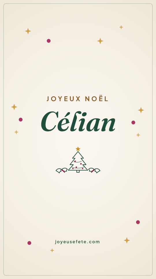 Image « Joyeux Noël Célian » au format story
