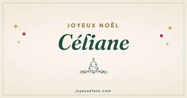Image « Joyeux Noël Céliane » au format large