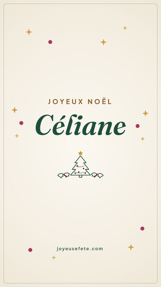 Image « Joyeux Noël Céliane » au format story