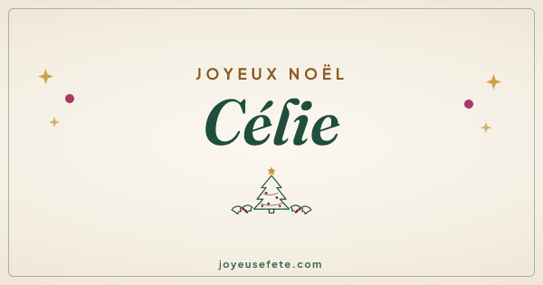 Image « Joyeux Noël Célie » au format large