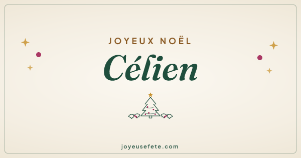 Image « Joyeux Noël Célien » au format large