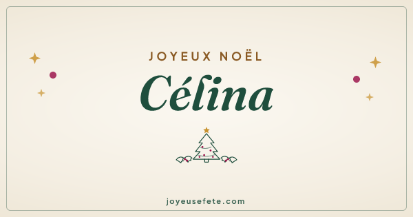 Image « Joyeux Noël Célina » au format large