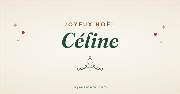 Image « Joyeux Noël Céline » au format large