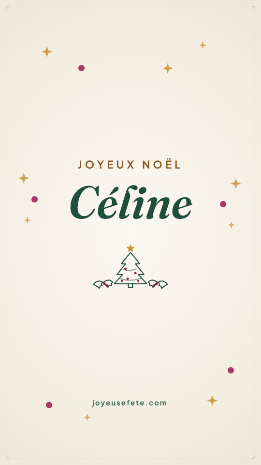 Image « Joyeux Noël Céline » au format story