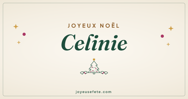 Image « Joyeux Noël Celinie » au format large