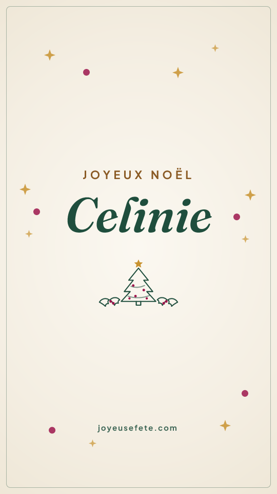 Image « Joyeux Noël Celinie » au format story