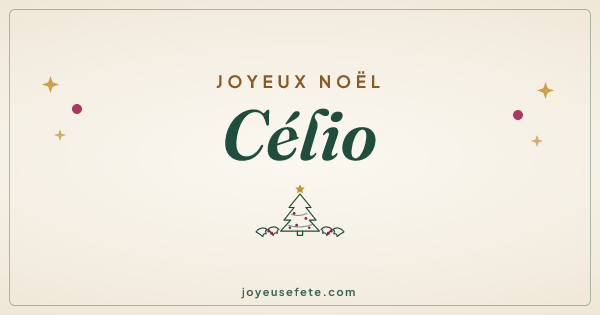 Image « Joyeux Noël Célio » au format large