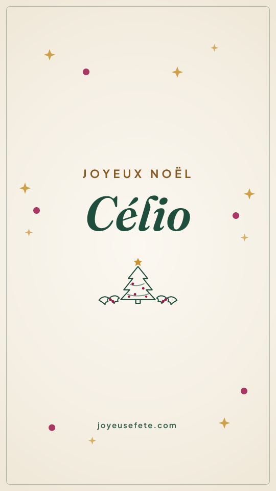 Image « Joyeux Noël Célio » au format story