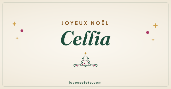 Image « Joyeux Noël Cellia » au format large