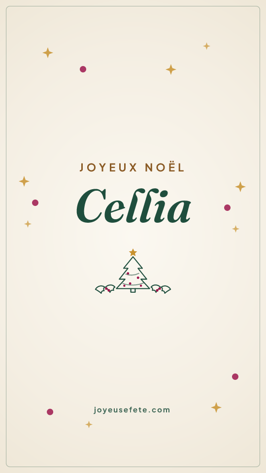 Image « Joyeux Noël Cellia » au format story