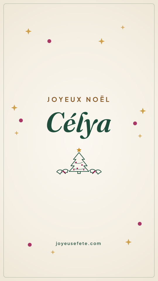 Image « Joyeux Noël Célya » au format story