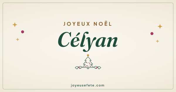 Image « Joyeux Noël Célyan » au format large