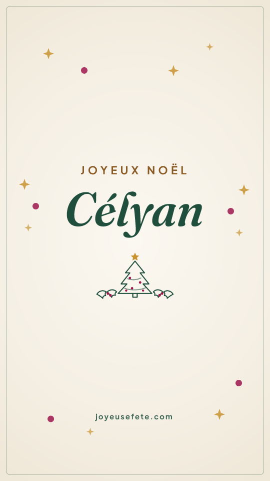 Image « Joyeux Noël Célyan » au format story
