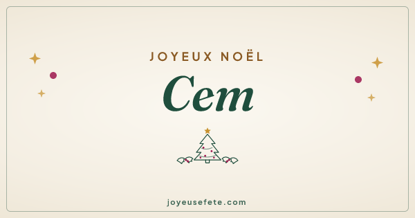 Image « Joyeux Noël Cem » au format large
