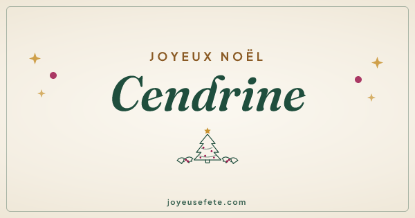 Image « Joyeux Noël Cendrine » au format large