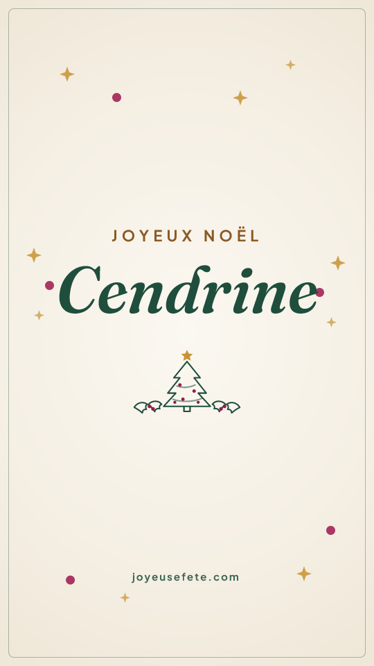 Image « Joyeux Noël Cendrine » au format story