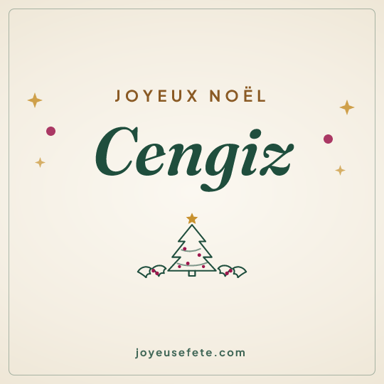 Image carrée « Joyeux Noël Cengiz » pour WhatsApp
